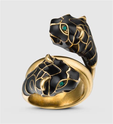 gucci double tiger head ring|gucci tiger head crystals.